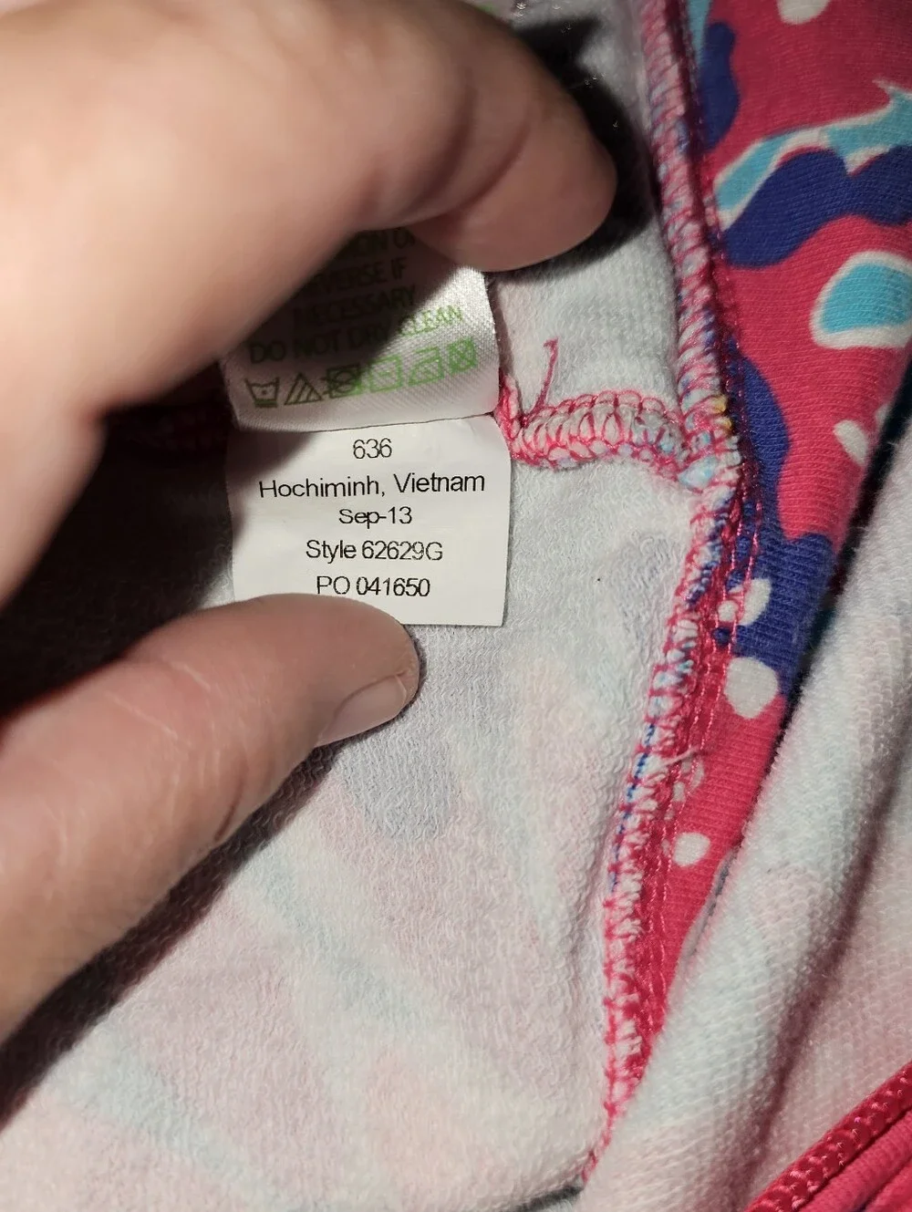 Lilly Pulitzer Girls' L 8/10 Floral Zip Hoodie Jacket - Pink & Aqua